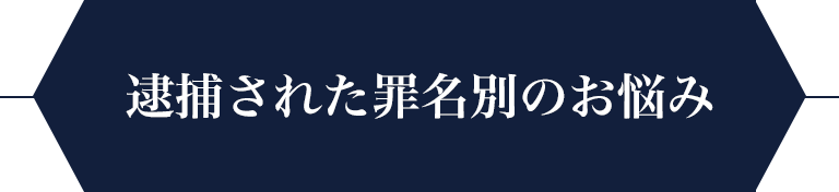 逮捕された罪名別のお悩み