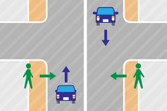 直進車との事故